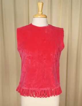 1960s Pink Velvet Loop Top