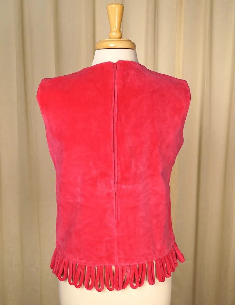 1960s Pink Velvet Loop Top