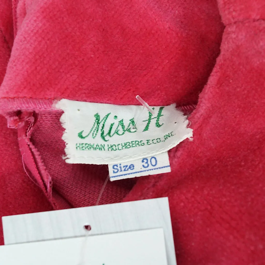 1960s Pink Velvet Loop Top