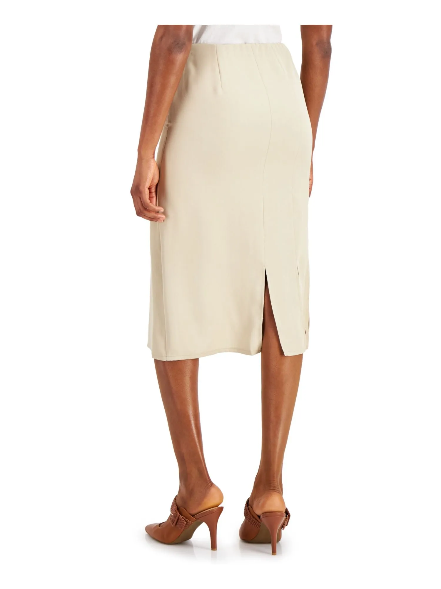 ALFANI Womens Slitted Midi Pencil Skirt