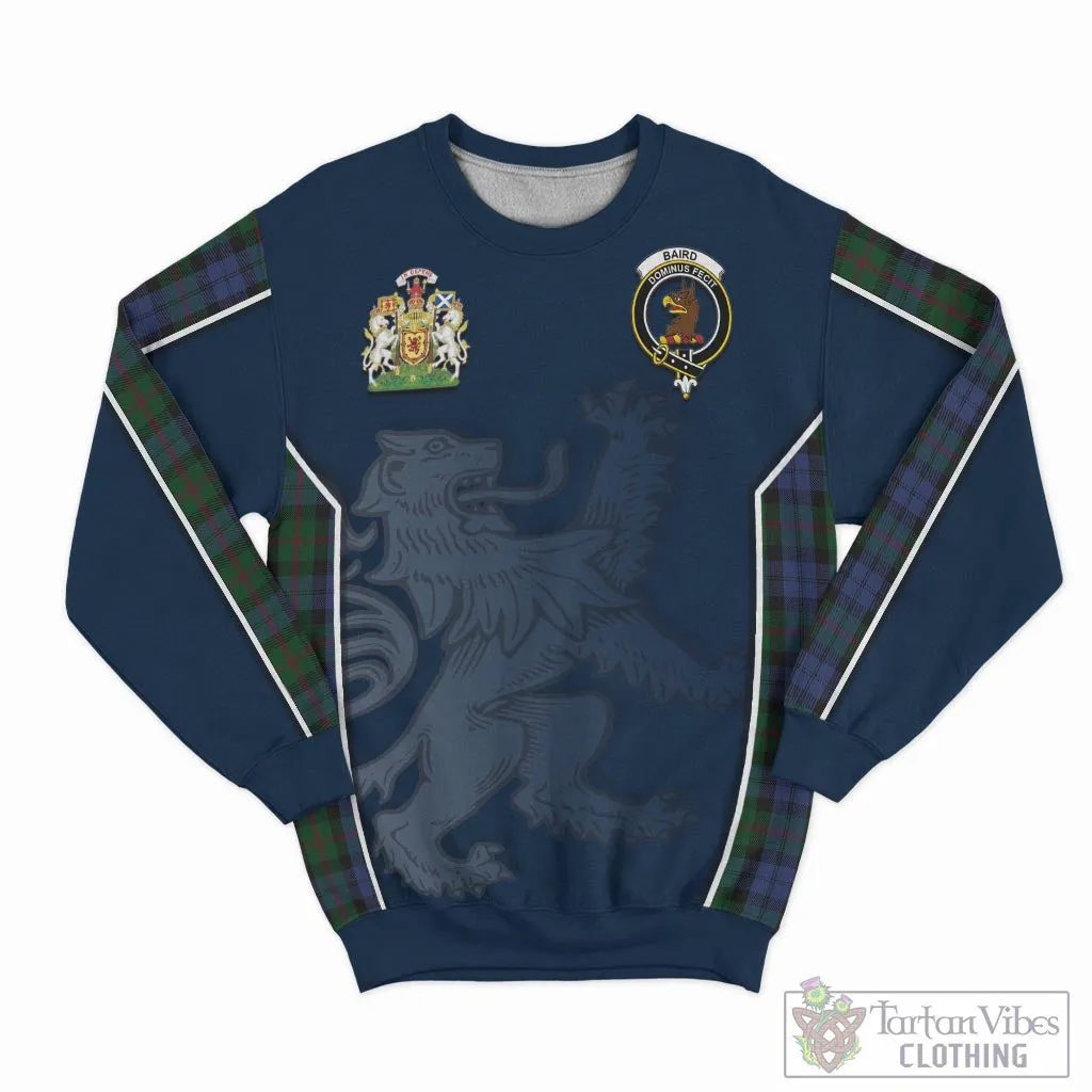 Baird Tartan Sweater with Family Crest and Lion Rampant Vibes Sport Style