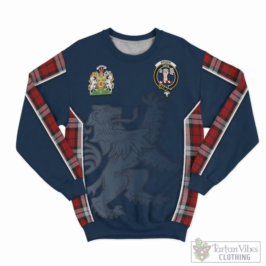 Brodie Dress Tartan Sweater with Family Crest and Lion Rampant Vibes Sport Style