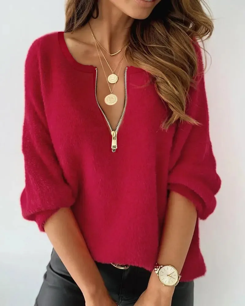 Cozy Christmas Long Sleeve Knit Sweater - Celebrate the Holidays in Style!
