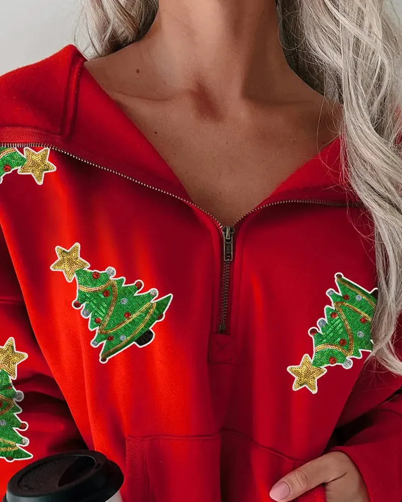 Cozy Christmas Long Sleeve Knit Sweater - Celebrate the Holidays in Style!