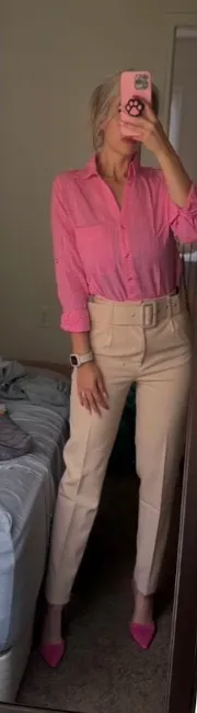Formal Women's Roll Up Sleeve Button Up Shirt