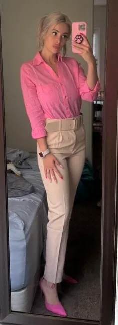 Formal Women's Roll Up Sleeve Button Up Shirt