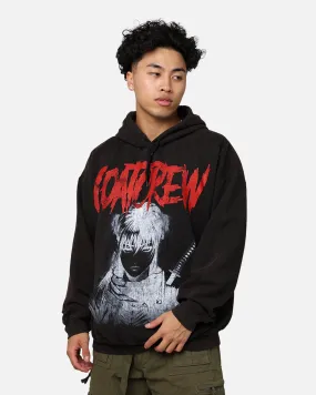 Goat Crew Crazed Vintage Hoodie Black Wash