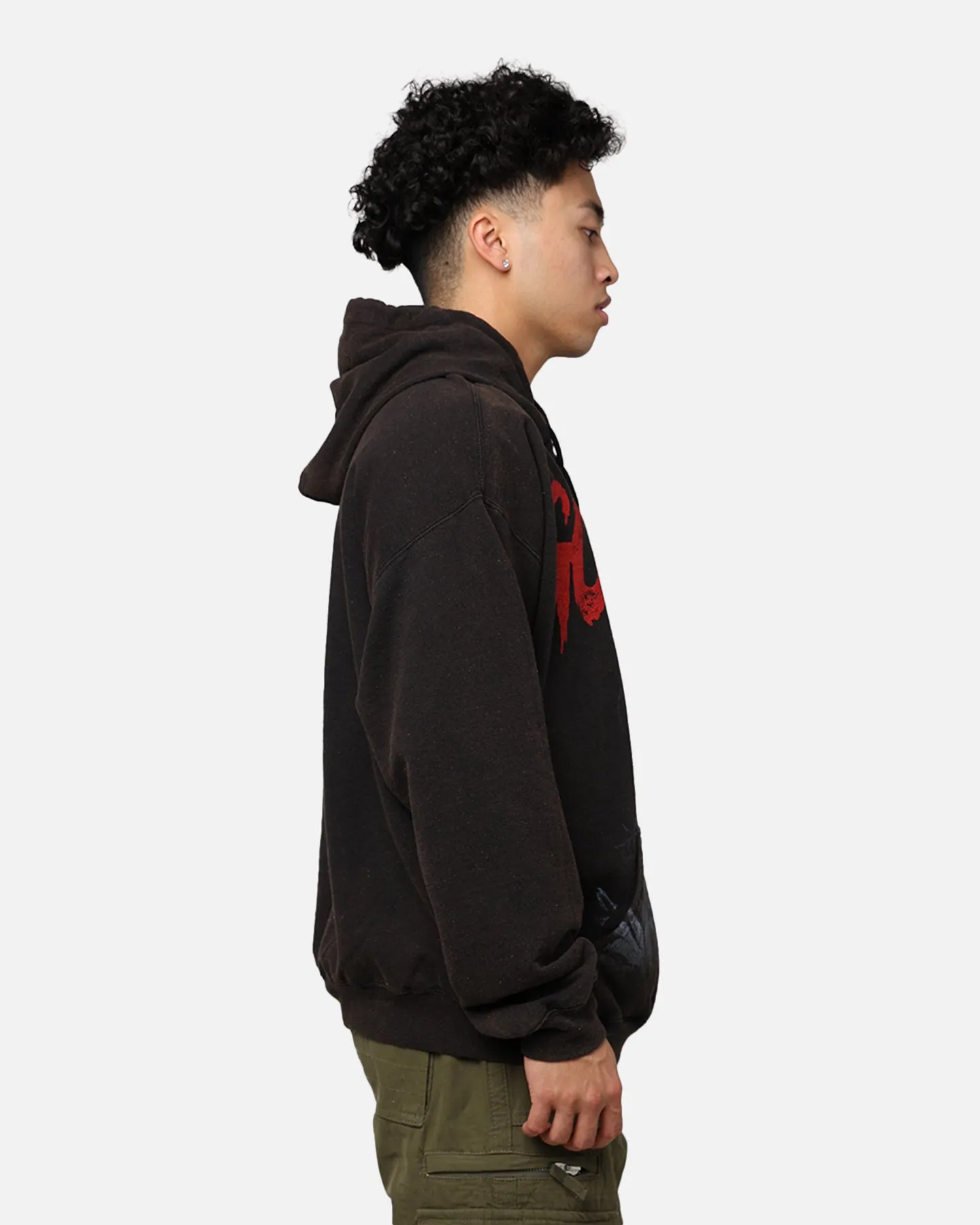 Goat Crew Crazed Vintage Hoodie Black Wash