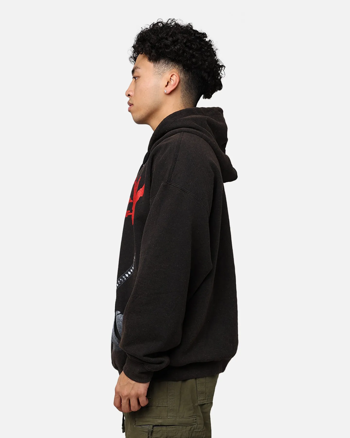 Goat Crew Crazed Vintage Hoodie Black Wash