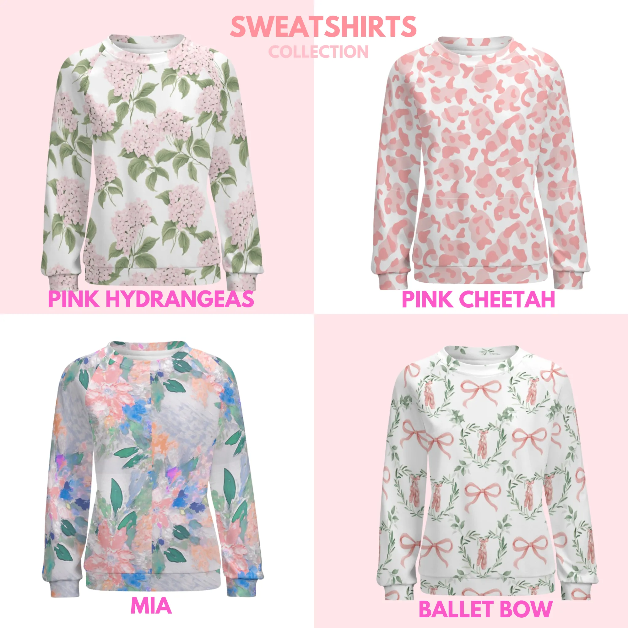 Golden Florals | Women’s Raglan Sweatshirt | Cozy Autumn & Winter Crewneck