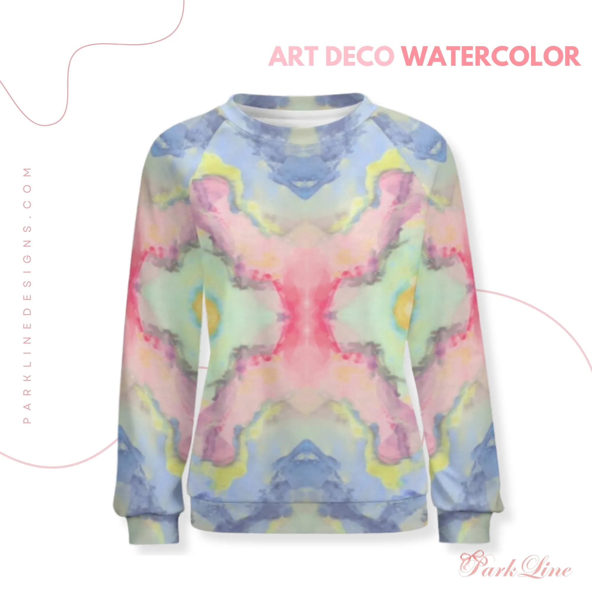 Golden Florals | Women’s Raglan Sweatshirt | Cozy Autumn & Winter Crewneck