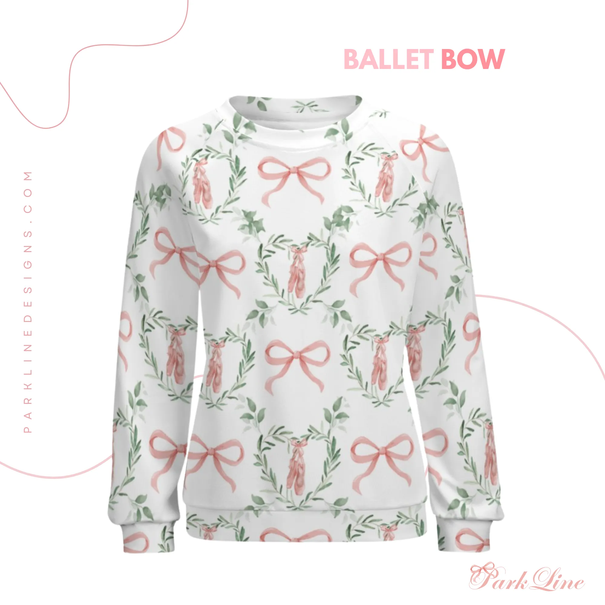 Golden Florals | Women’s Raglan Sweatshirt | Cozy Autumn & Winter Crewneck