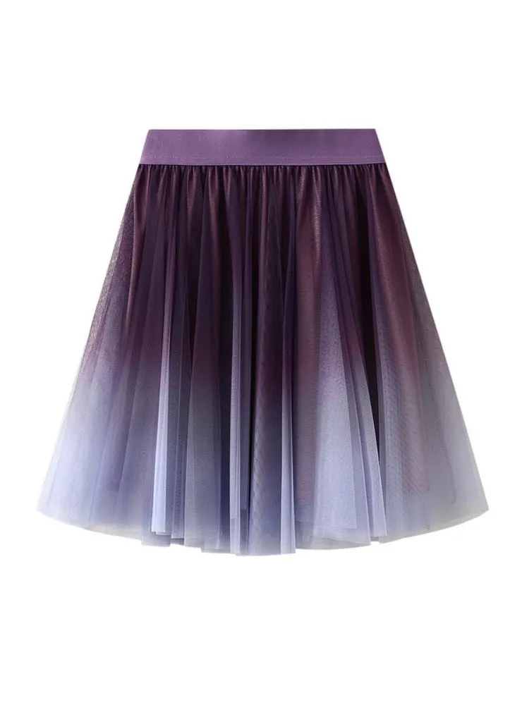 Gradient Color Slim Gradient Skirt