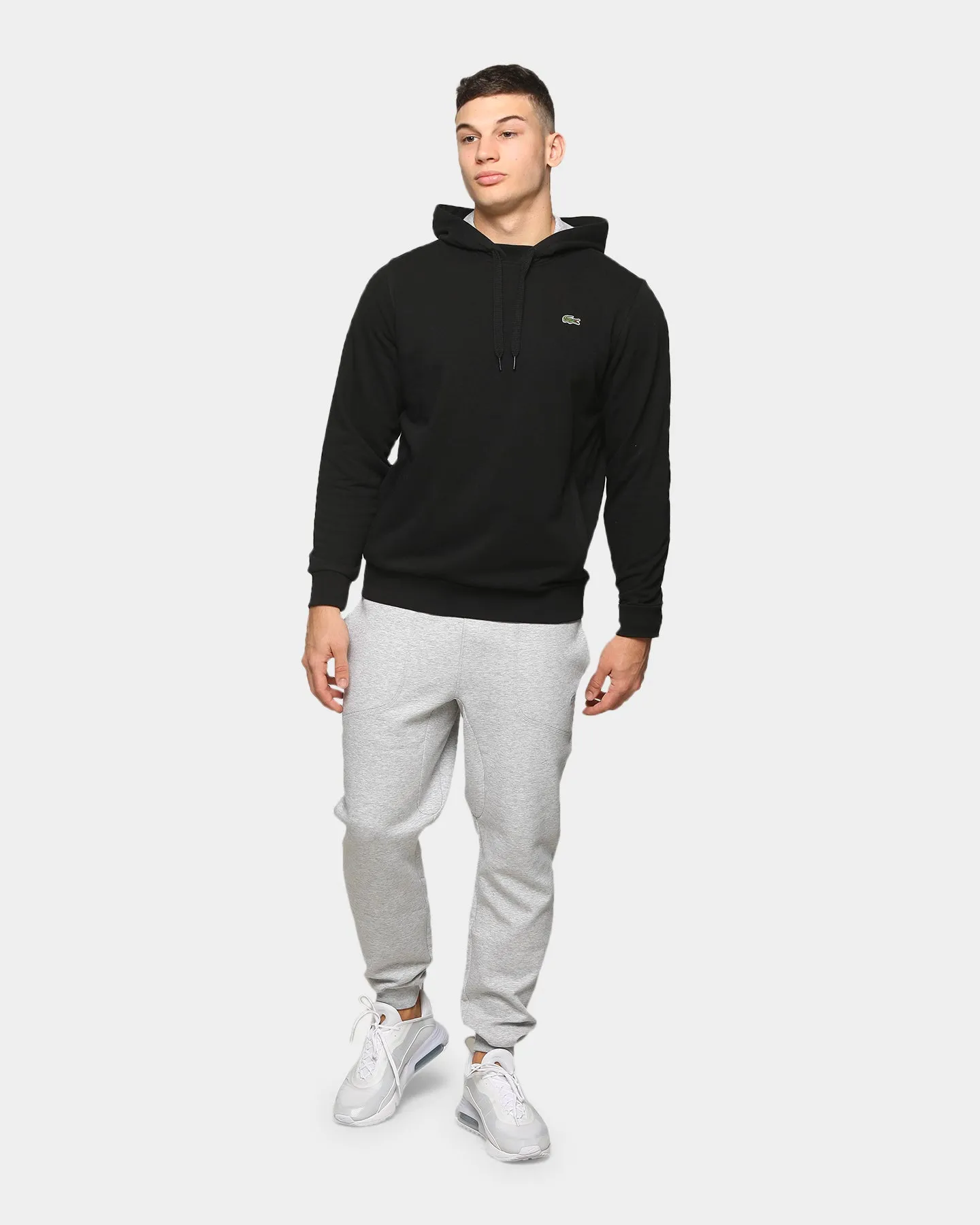 Lacoste Men's Tennis Training Non Brushed Hoodie Black