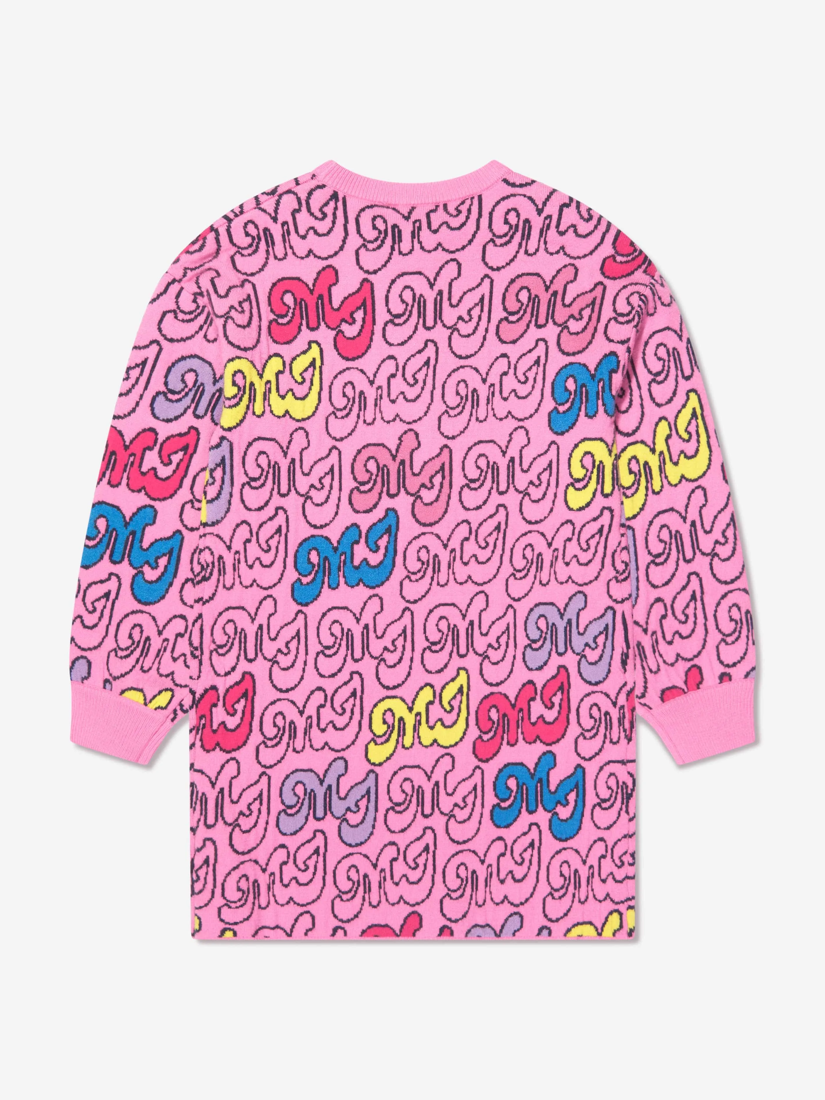 MARC JACOBS Girls Knitted Logo Dress in Pink