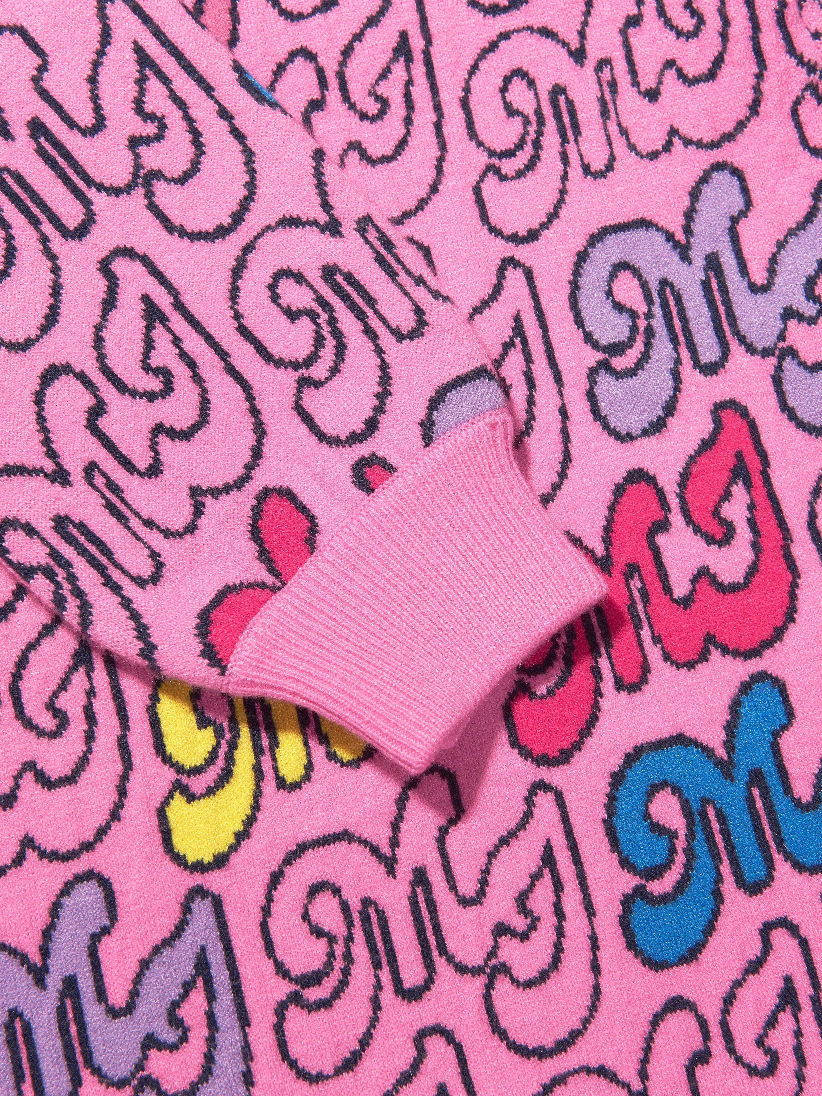 MARC JACOBS Girls Knitted Logo Dress in Pink