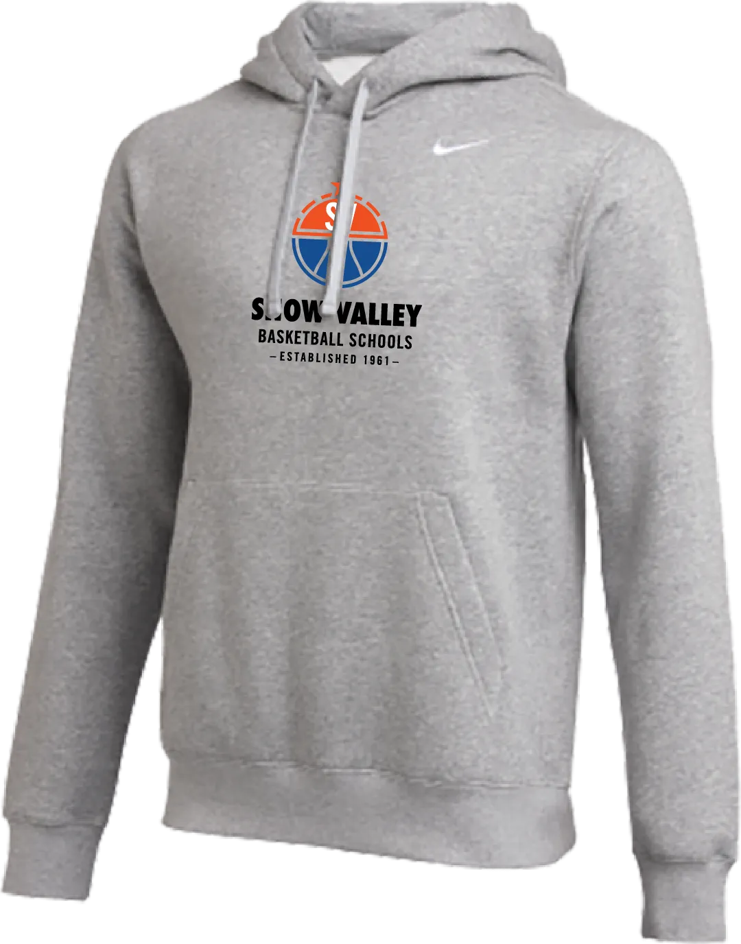 Nike Snow Valley Basketball Camps Club Fleece Pullover Hoodie - Heather Grey