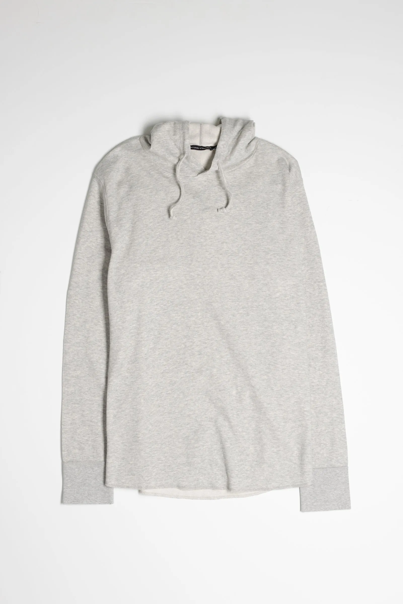 NS2155-6 Mesh Thermal Pullover Hoodie in Melange Grey