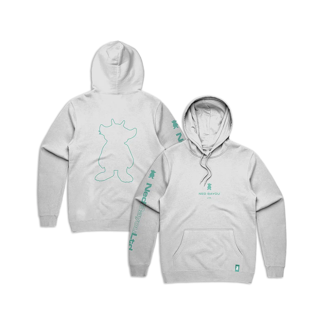 Outline Pullover Hoodie (White)