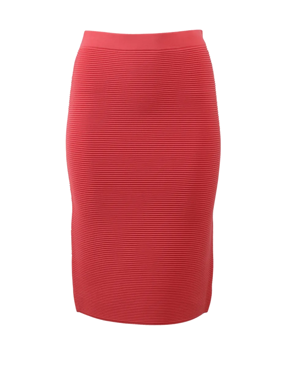 Ribbed Pencil Skirt