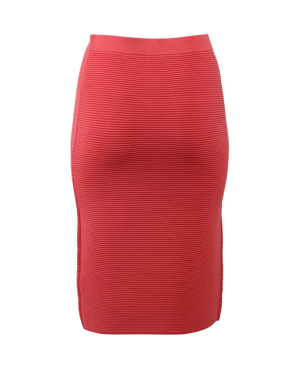 Ribbed Pencil Skirt