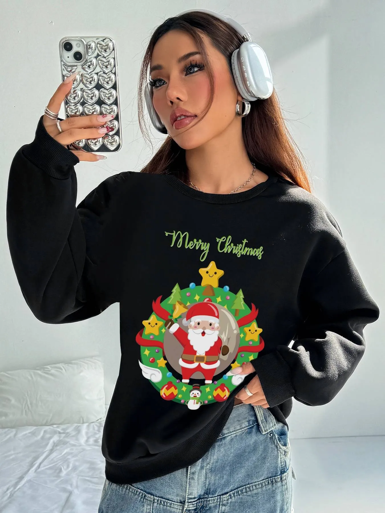 Women's Christmas Sweater Top - Festive and Cozy
